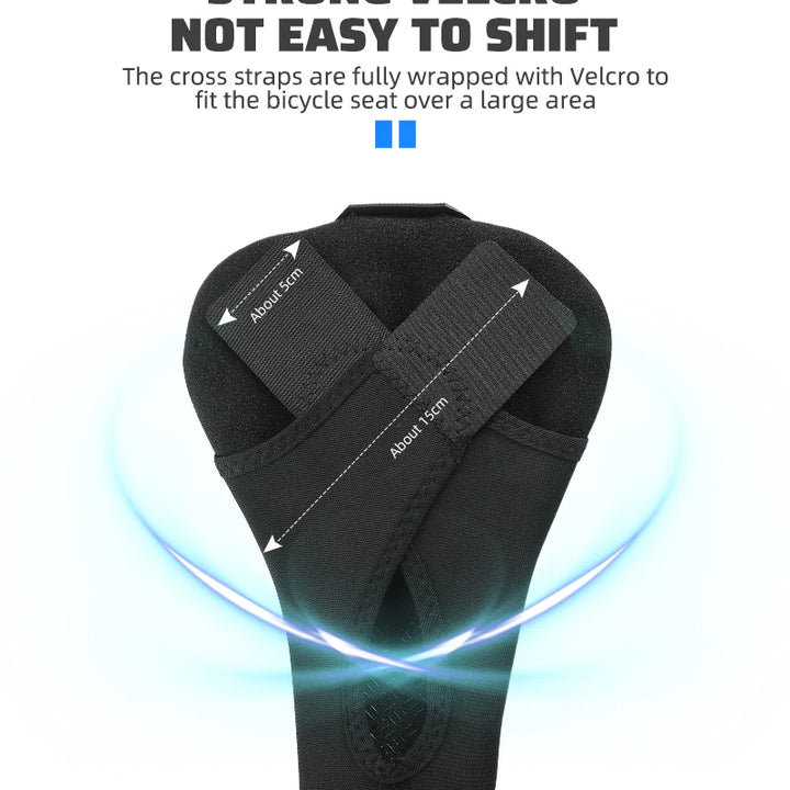 WEST BIKING Comfortable Bicycle Saddle Cover Breathable Rebound Silicone Foam Bike Seat Cover With Rain Cover Bike Accessories