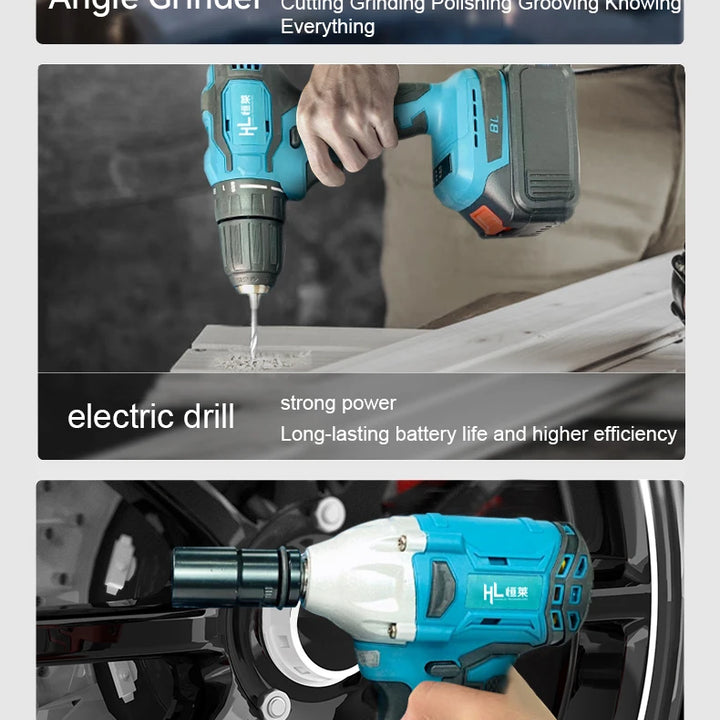 Available Sales For MKT Combo Power Tools 5 Kits Tool Set Cordless  Drills cordless electric hammer Circular Saw   Angle Grinder