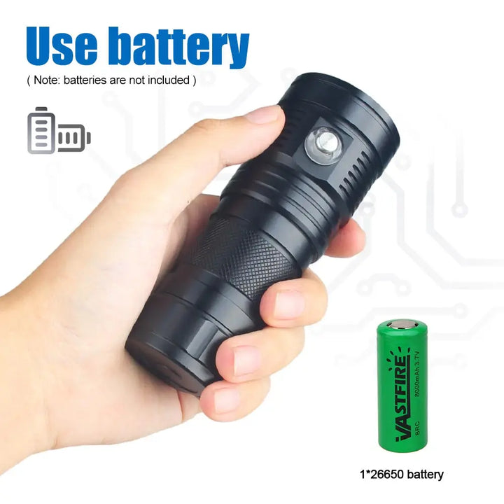 80W Professional Underwater 100M 10LED Diving Photography Fill Light Waterproof IPX8 White+Red+Blue Scuba Diver Snorkeling Torch
