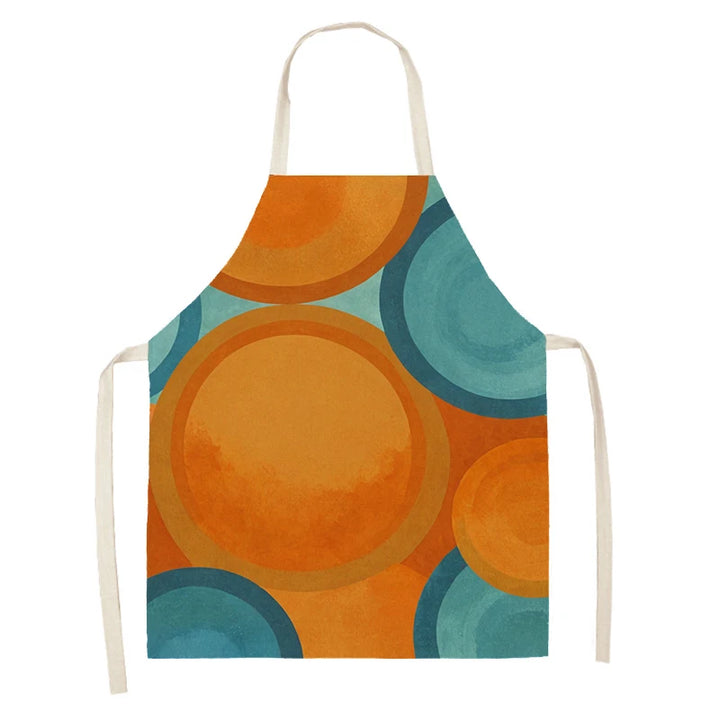 Women's kitchen apron Linen man Children's Big size Child girl Waterproof funny Half Work Coffee nordic boho morandi abstract