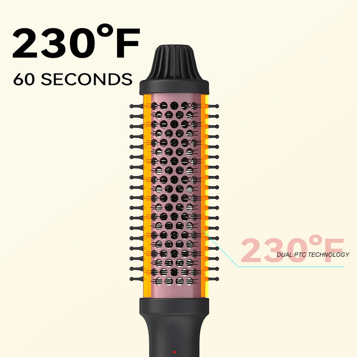 LISAPRO Curling lron Brush 2 in 1 Electric Hair Comb Negative lon Hair Dryer Styling Appliances Portable Professional Hair Strai
