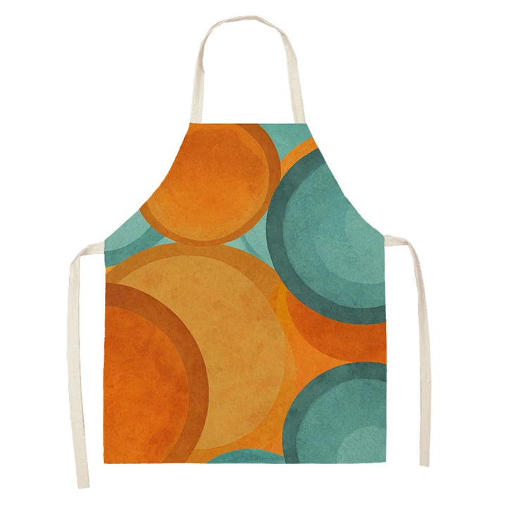 Women's kitchen apron Linen man Children's Big size Child girl Waterproof funny Half Work Coffee nordic boho morandi abstract