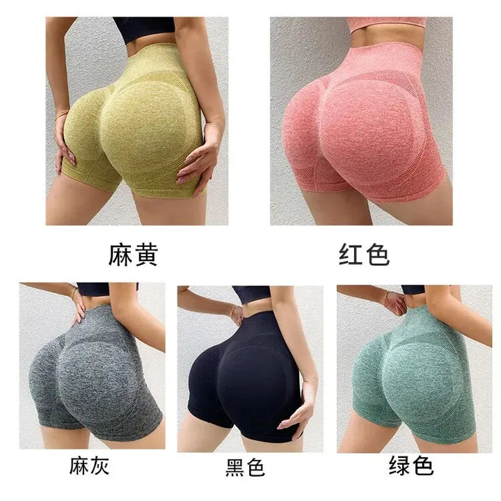 Yoga Shorts Cross-border Honey Buttocks Buttocks Sports High Waist Abdomen Stretch Tight-fitting Anti-glare Quick-drying Fitness