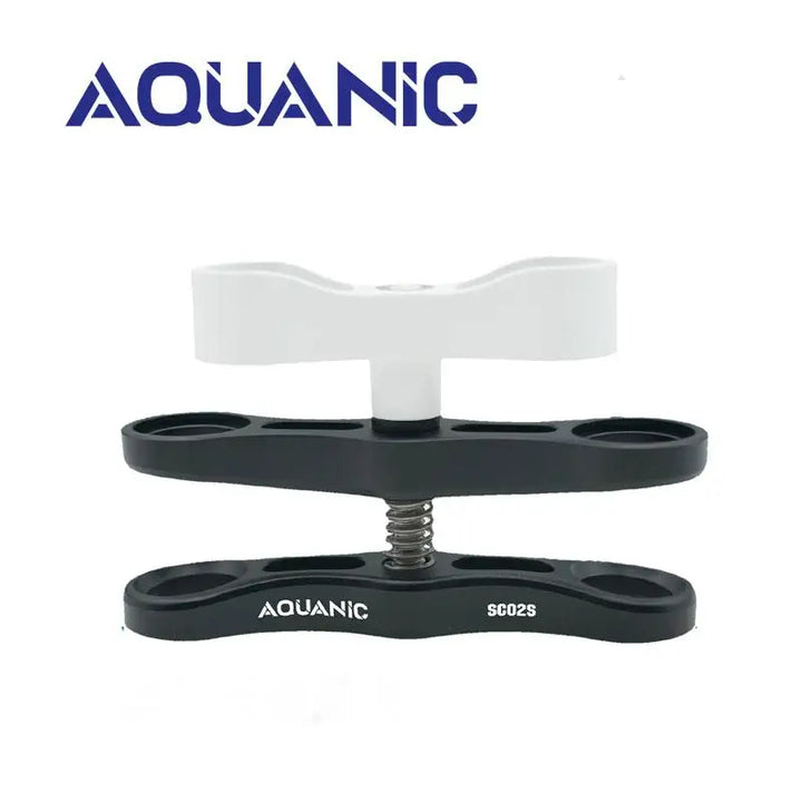 NiteScuba 2 Two Holes Clip Clamp Tripod Butterfly For Ball Head Mount Light Arm Bracket Connector Mount Adapter for Gopro Camera