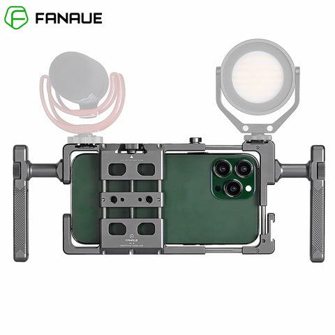 FANAUE Universal SmartPhone Cage Phone Photography for iPhone 15 14 13 Samsung Huawei Xiaomi OPPO for Videoing Vlogging
