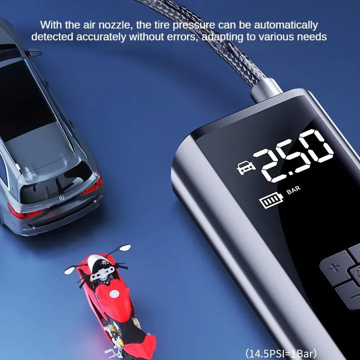 Car Air Pump Wired/Wireless Protable Car Air Compressor 150PSI Tire Inflation Pump for Motorcycle Bicycle Car Tire Ball Inflator