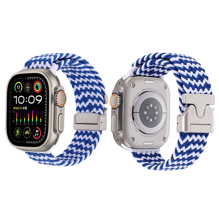 Nylon Canvas Watch Strap for Apple iWatch Series 10 42mm 46mm Ultra 1/2 49mm  S9 8 7 41mm 45mm  S4-6 40mm 44mm Parachute Buckle