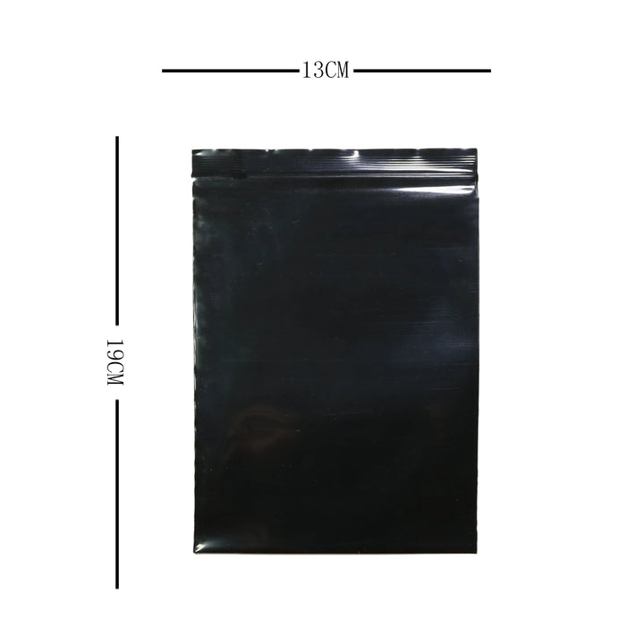 100pcs Multi Sizes Reclosable Poly Ziplock Package Pouches Black Heat Sealing Zip Lock Plastic Storage Bags
