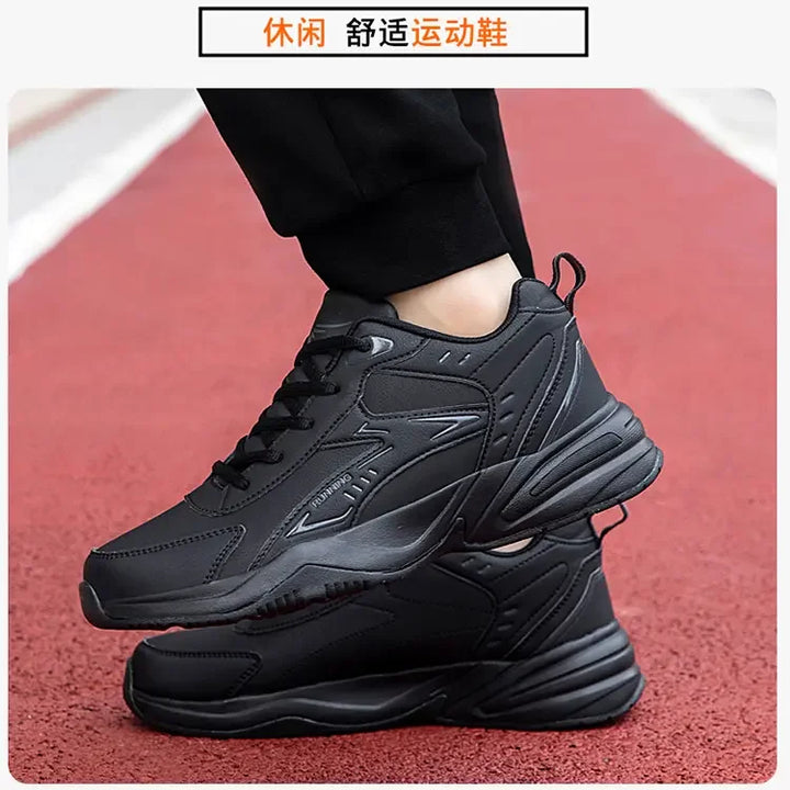 Thick Sole Versatile Clunky Sneaker for Men 2024 New Trend Mesh Lace Up Breathable Casual Sports Shoes Increased Soft Soles
