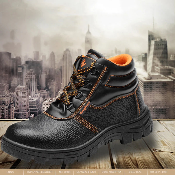 Men Safety Shoes Steel Toe Work Sneakers Indestructible Shoes Puncture-Proof Men Boots Water resistant Anti shock Non slip boots