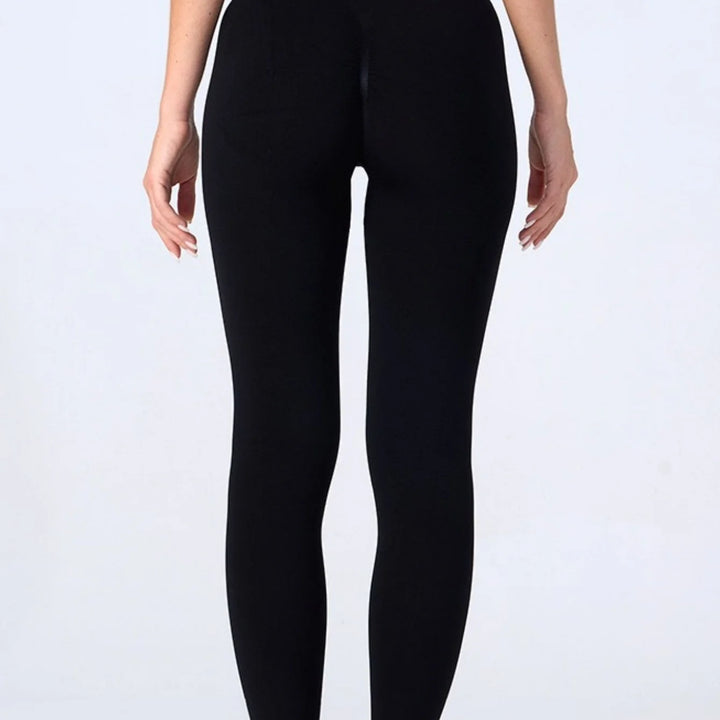 Seamless High Waist Sports Pants, Peach Hip Lift Back, V-Fold, Fitness Pants