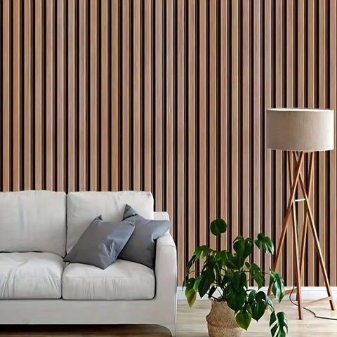 Vintage lmitation Wood Stripe Pattern Wallpaper, 1Roll Waterproof Self-adhesive Wallpaper,  for Living Room, Kitchen, Bedroom
