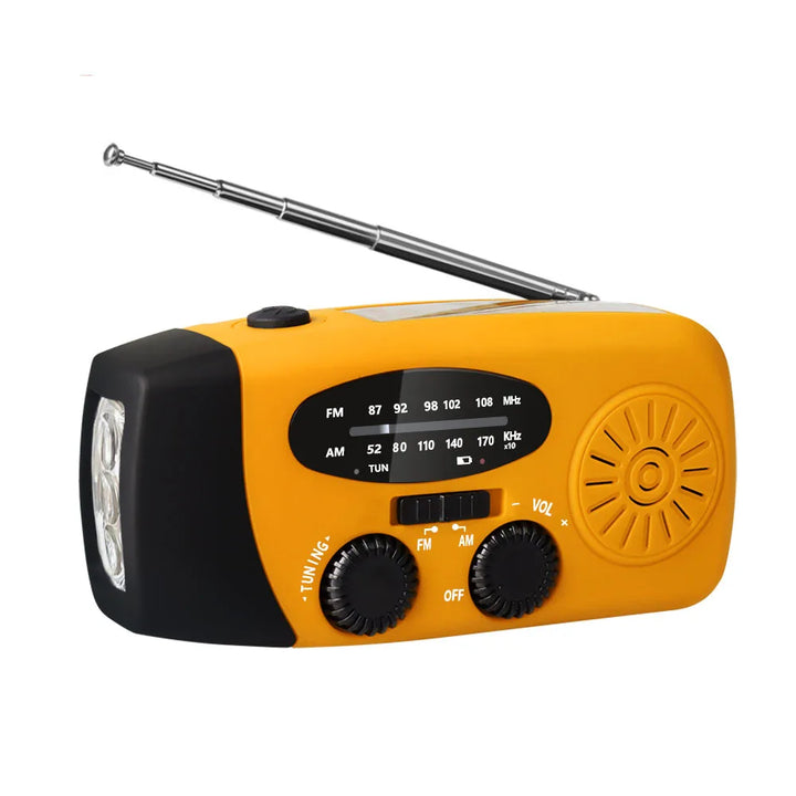 Emergency Hand Crank Radio with LED Flashlight FM AM WB NOAA Weather Radio 600mAh USB Charging Emergency Waterproof Camping