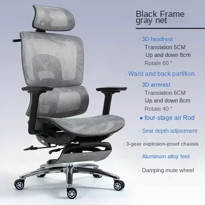 Ergonomic Office Chair with Adjustable Armrest, Lumbar Support, and Headrest – Perfect for Gaming and Desk Work