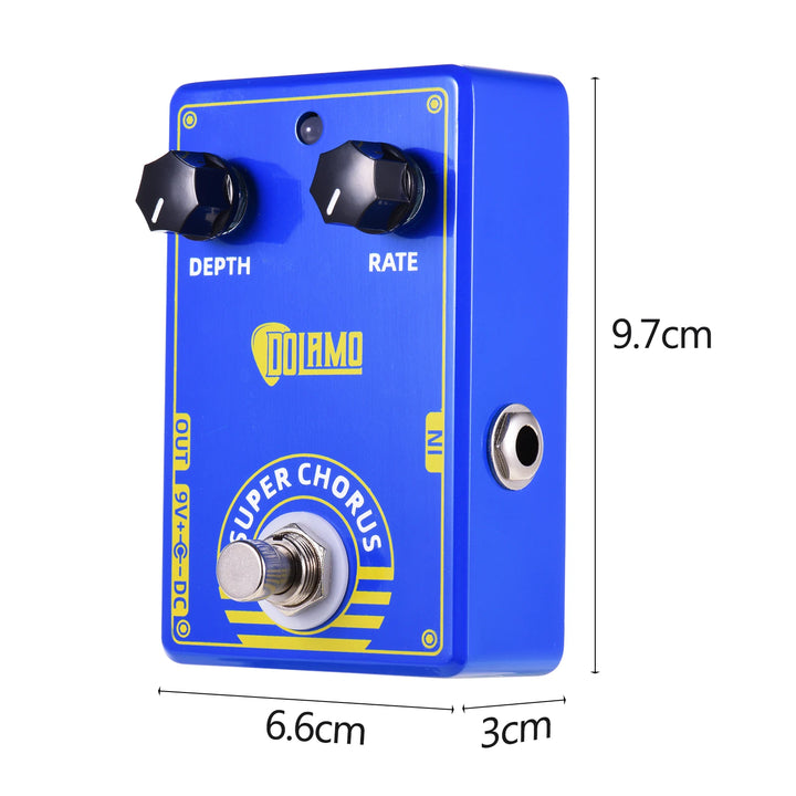 Dolamo D-3 Super Chorus Guitar Effect Pedal Chorus Pedal with True Bypass for Electric Guitar
