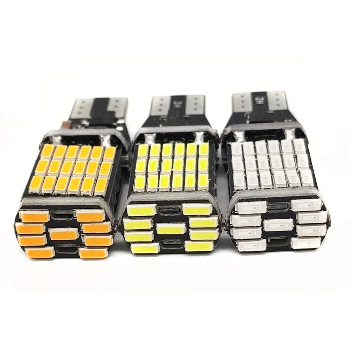 2PCS T15 W16W 921 912 T16 902 LED Bulbs High Power 45pcs 4014SMD Super Bright 1200LM Replace For Car Reversing Light White Red