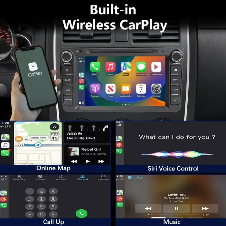 CHSTEK Car radio 8" Android 13 Wireless Carplay GPS Car android Player Wifi multimedia For Mazda CX9 CX-9 TB 2006-2016 Qualcomm