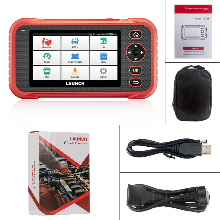 LAUNCH Official - X431 CRP123E PLUS Car Diagnostic Tools OBD OBD2 Full System Code Reader Scanner SAS OIL ETS Reset Free Update