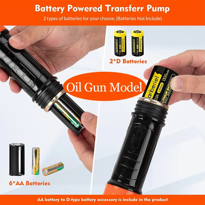 Electric Oil Pump Siphon Liquid Transfer Pump Handheld Pump Battery Operated Water Gas Tools Portable Car Siphon Petrol Fuel