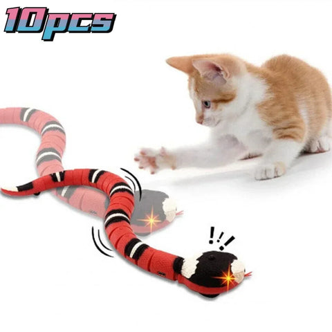Funny Cat Snake Toy Snake Shape Sports Training Battery Operated Electric Moving Snake Prank Prop