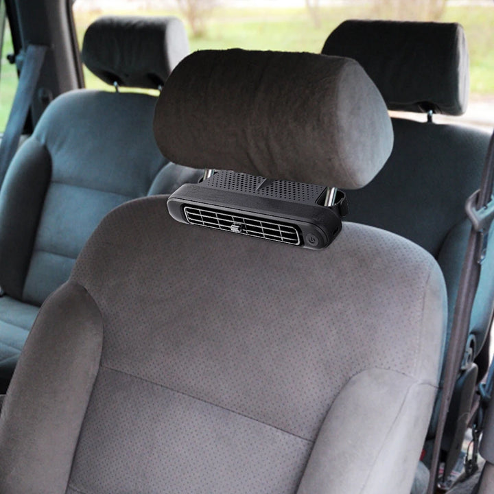 Portable Car Seat Fan for Front Rear Seat Passenge USB Powered Car Headrest Cooling Air Fan 3 Speeds Strap Car Interior Fan