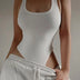 HELIAR Sleeveless Knit Bodysuit Hot Summer Sexy Bodycon Off Shoulder Halter Tops Casual Street Bodice For Women ClubWear