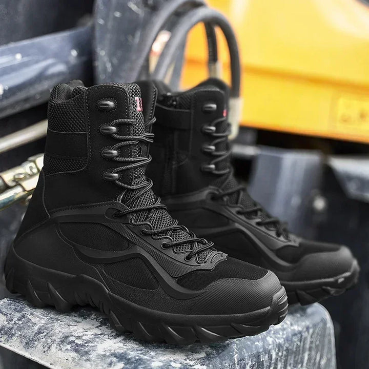 New Men's Motorcycle Retro Boots Comfortable Hot Ankle Boots Outdoor Waterproof Hiking Boots Season Men's Boots Fashion Wear