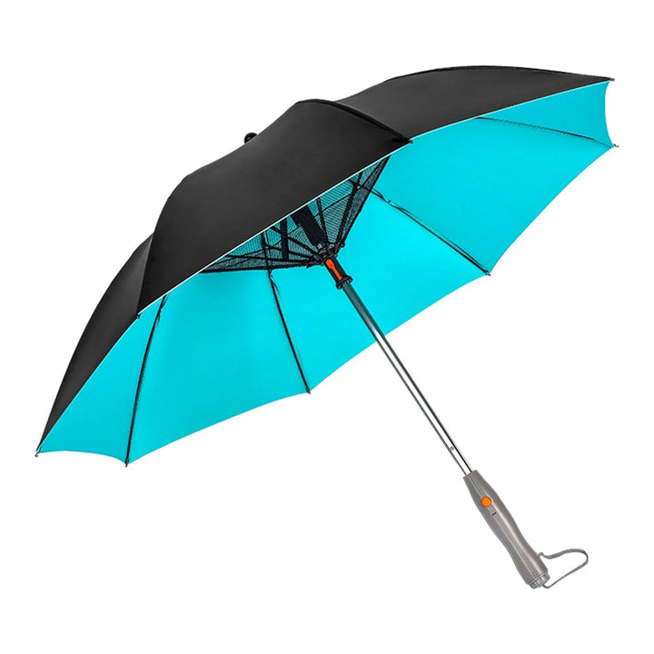 Sun Umbrella with Fan Misting,Portable Fan for UPF 50+ Sun,Cooling Umbrella,Summer Cooler for Outdoor Beach,Battery Powered
