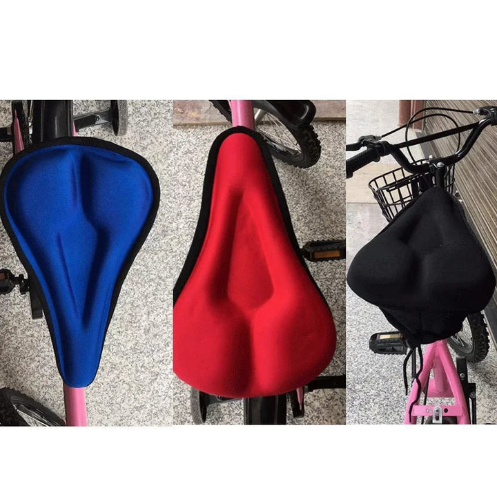 Bicycle Saddle 3D Bike Seat Cover Padded Wide Gel Soft Pad Exercise Bike Seat Cushion Wide Foam Mountain Bicycle Seat Cushion