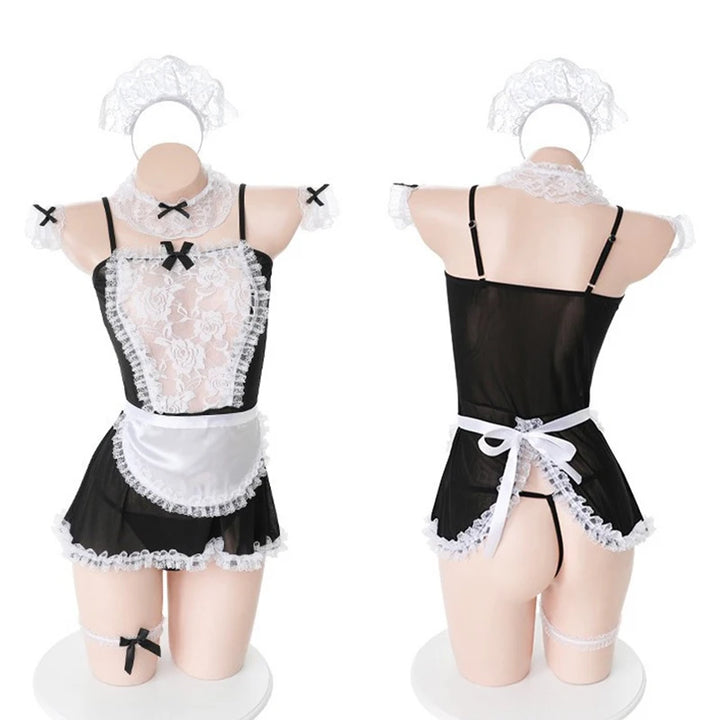 Sexy Open Lingerie Transparent Bra Women Lingerie Set Cosplay Dress Sex Underwear Uniforms Erotic Thongs Costumes For Hot Girls