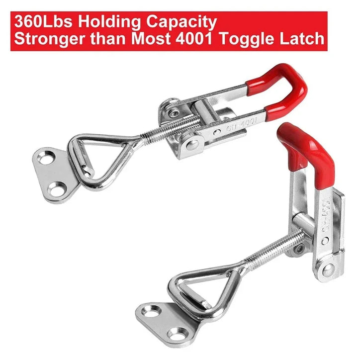 2/4/8/10Pcs Adjustable Toolbox Case Metal Toggle Latch Catch Clasp Quick Release Clamp Anti-Slip Push Pull Toggle Clamp Tools