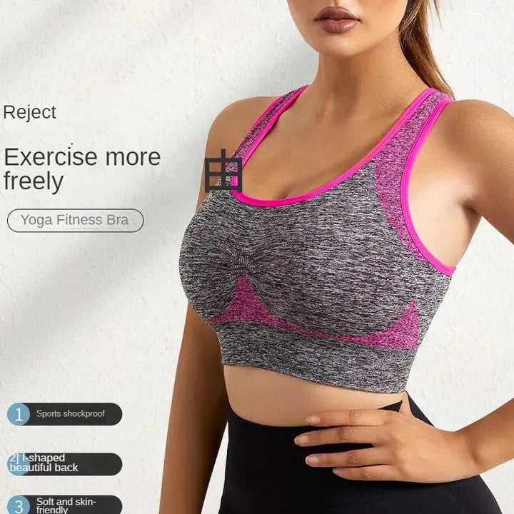 Women's Workout Sports Bras Fitness Backless Padded Ivy Low Impact Bra Yoga Crop Tank Top
