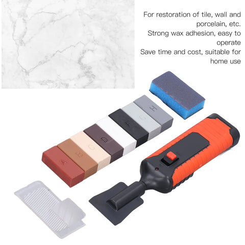 Tile Repair Electric Heating Pen Wax Block Set Crack Gaps Repairing Tools for Stone Porcelain Stone Repair Kit Tile Repair Kit