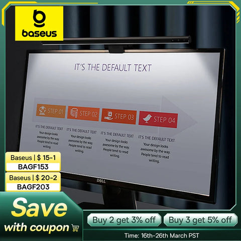 Baseus Computer Light Desk Lamp Screen Light Laptop USB Lamp New Hanging Light Table Lamp Monitor Light For Study Reading Light