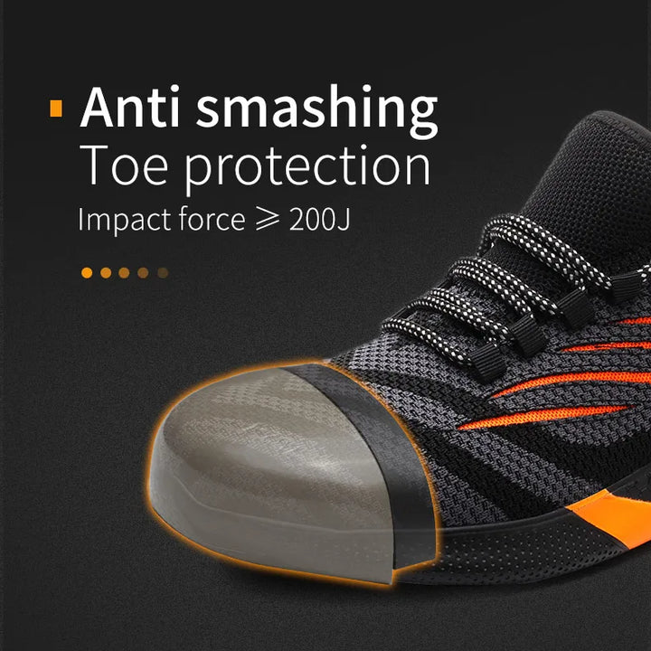 Men Work Safety Shoes Anti-puncture Working Sneakers Male Indestructible Work Shoes Men Boots Lightweight Men Shoes Safety Boots
