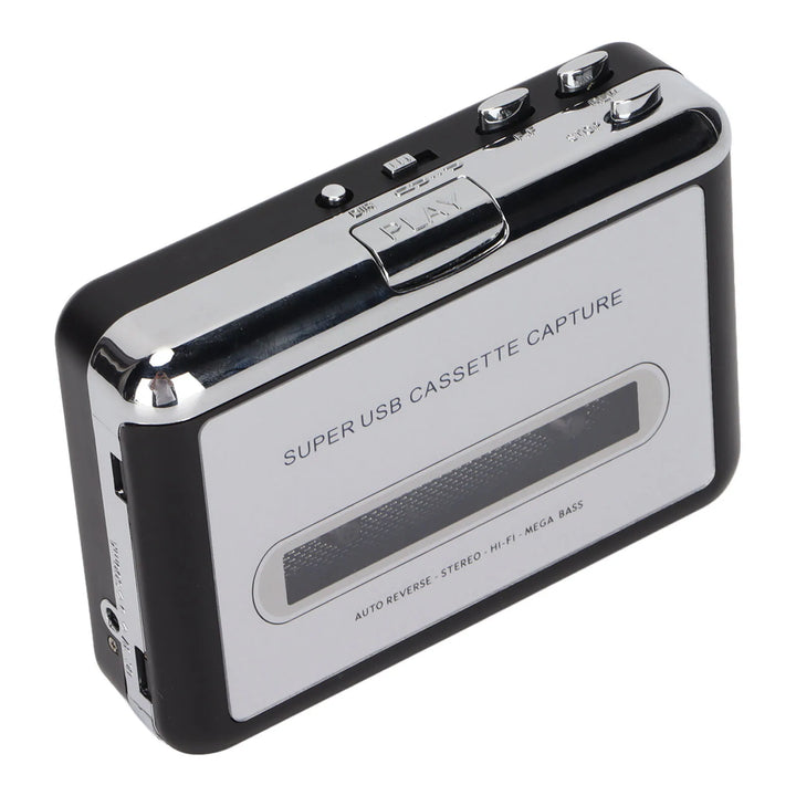 Tape to MP3 Converter Stereo 3.5mm Portable USB Cassette Player with Earphone for Laptop PC Portable Cassette Player