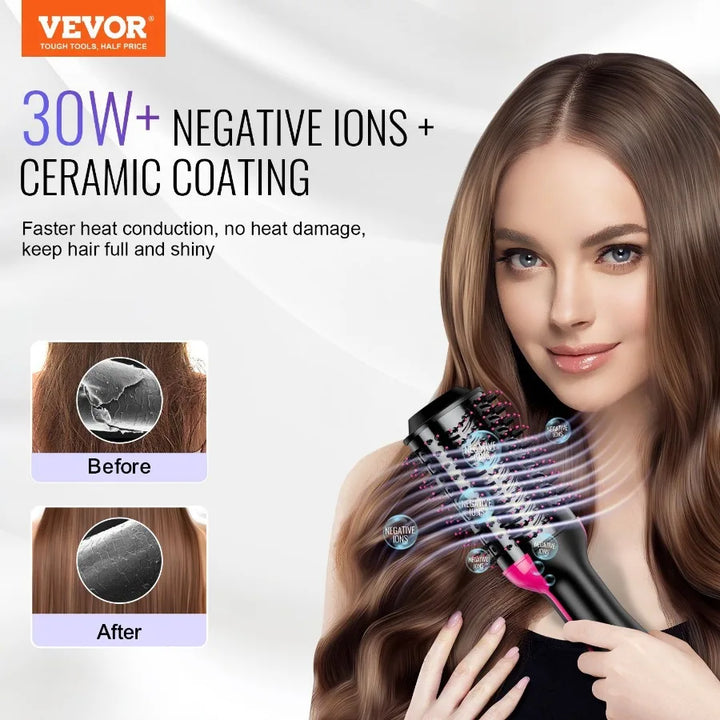 Hair Blow Dryer Brush Ionic Hair Dryer and Styler with 2.95 Oval Barrel