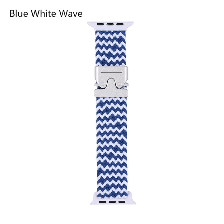 Nylon Canvas Watch Strap for Apple iWatch Series 10 42mm 46mm Ultra 1/2 49mm  S9 8 7 41mm 45mm  S4-6 40mm 44mm Parachute Buckle