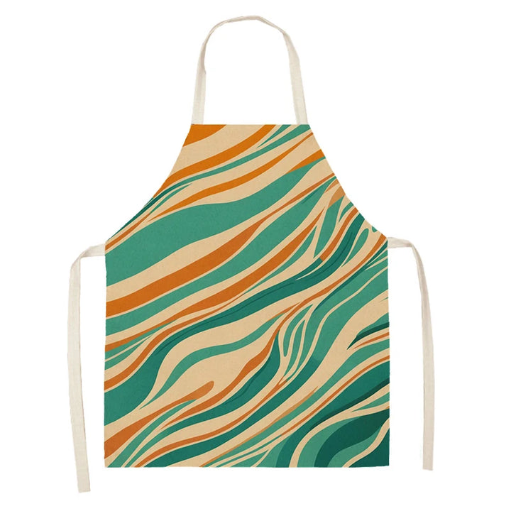 Women's kitchen apron Linen man Children's Big size Child girl Waterproof funny Half Work Coffee nordic boho morandi abstract