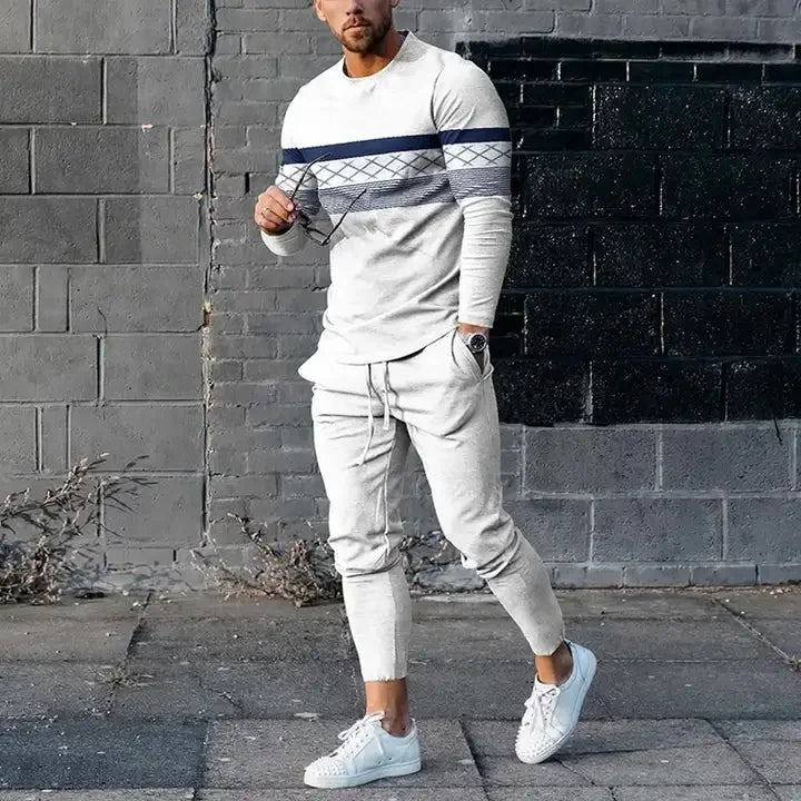 Men's Long Sleeve T-shirts and Pants Two Piece Guitar 3D Printed Men's Sets Casual Suit nike tech fleece