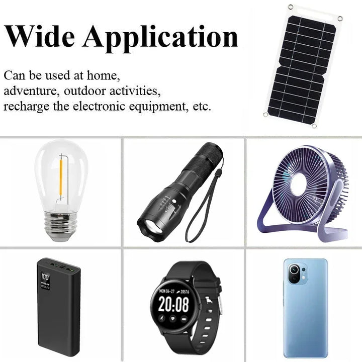 Waterproof 30W Solar Charging Panel – Portable USB Solar Power Bank for Outdoor Camping Hiking & Phone Charging