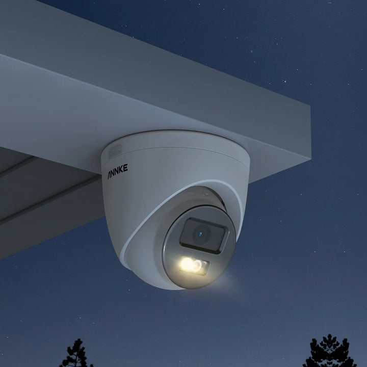 ANNKE 1PC Ultra HD 8MP POE Camera 4K Outdoor Indoor Weatherproof Security Network Dome EXIR Night Vision Email Alert CCTV Camera