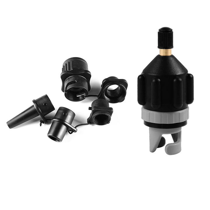 Air Valve Adaptor Kit For SUP Board Inflatable Pump Adapter Paddle Boat Kayak Air Valve Pump Connector Combo Kit Black / Orange
