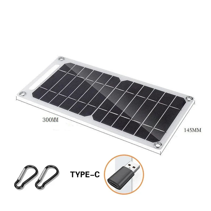 Waterproof 30W Solar Charging Panel – Portable USB Solar Power Bank for Outdoor Camping Hiking & Phone Charging