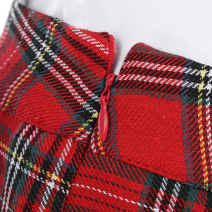 High Waist Plaid Pleated Skirt With Necktie Sexy Club Outfits for Women Summer Party Harajuku E Girl Preppy A-line Mini Skirts