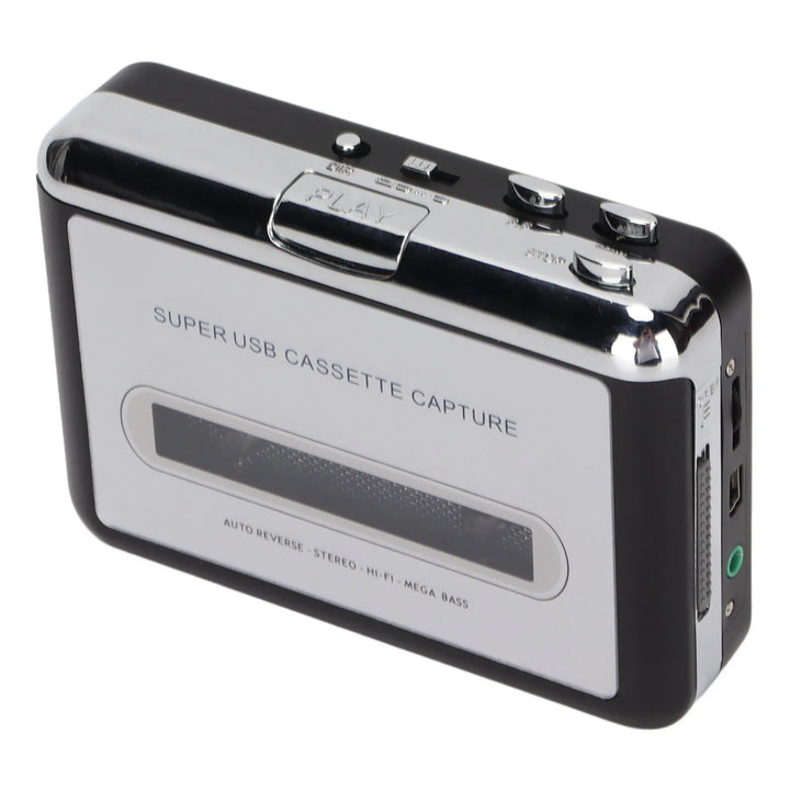 Tape to MP3 Converter Stereo 3.5mm Portable USB Cassette Player with Earphone for Laptop PC Portable Cassette Player