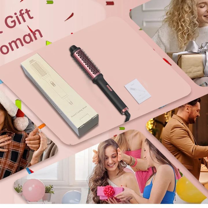 LISAPRO Curling lron Brush 2 in 1 Electric Hair Comb Negative lon Hair Dryer Styling Appliances Portable Professional Hair Strai