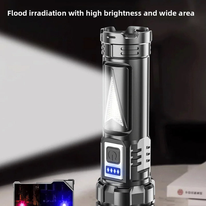 New White Laser Flashlight, High-power Spotlight, Long-range Shooting Outdoor Emergency Long Endurance Strong Bright Flashlight