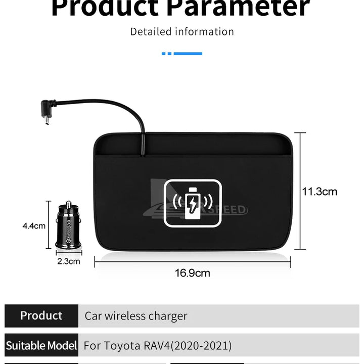 for Toyota Rav4 Rav 4 xa50 2019 2020 2021 2022 Car Wireless Charger 15W Mobile Phone Fast Charging Holder LHD RHD Accessories