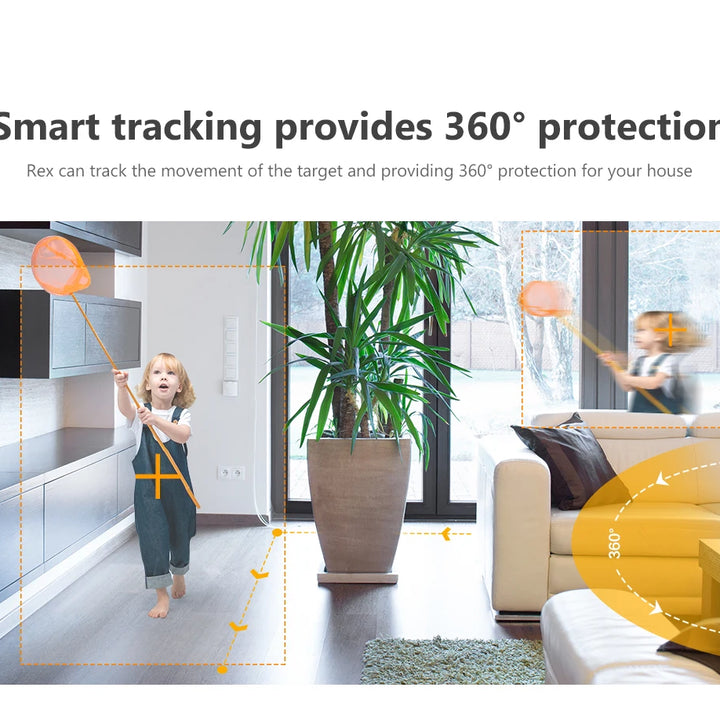 IMOU Rex 4MP Wifi IP Camera Home Security 360 Camera AI Human Detection Baby Phone Camera Night Vision Two Way Talk PTZ Camera